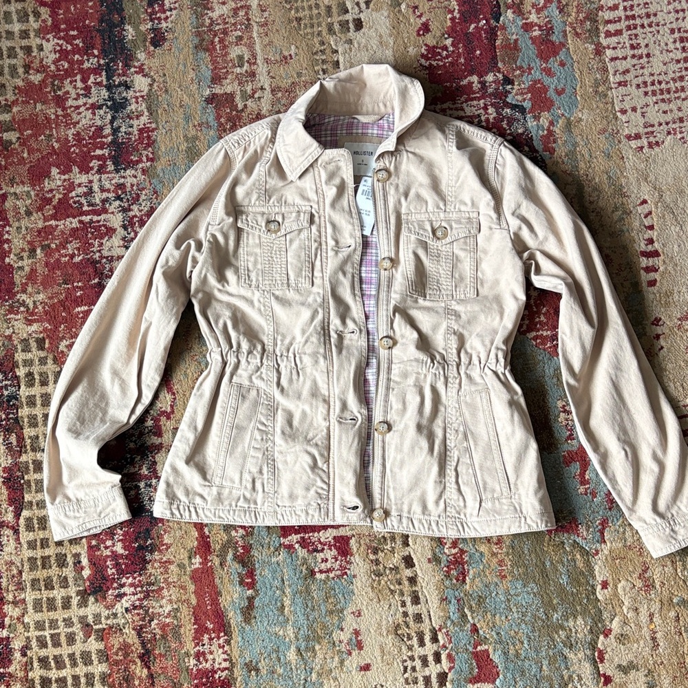 Hollister Light Tan Utility Jacket